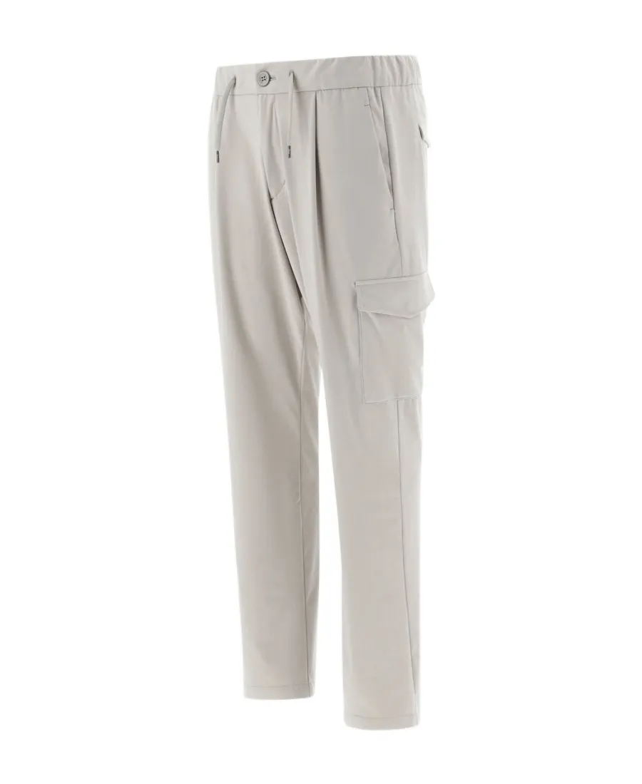 Drawstring Straight-Leg Trousers