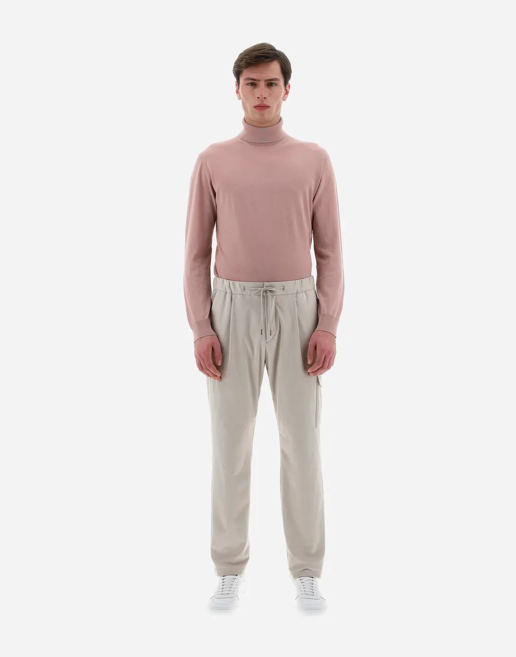 Drawstring Straight-Leg Trousers