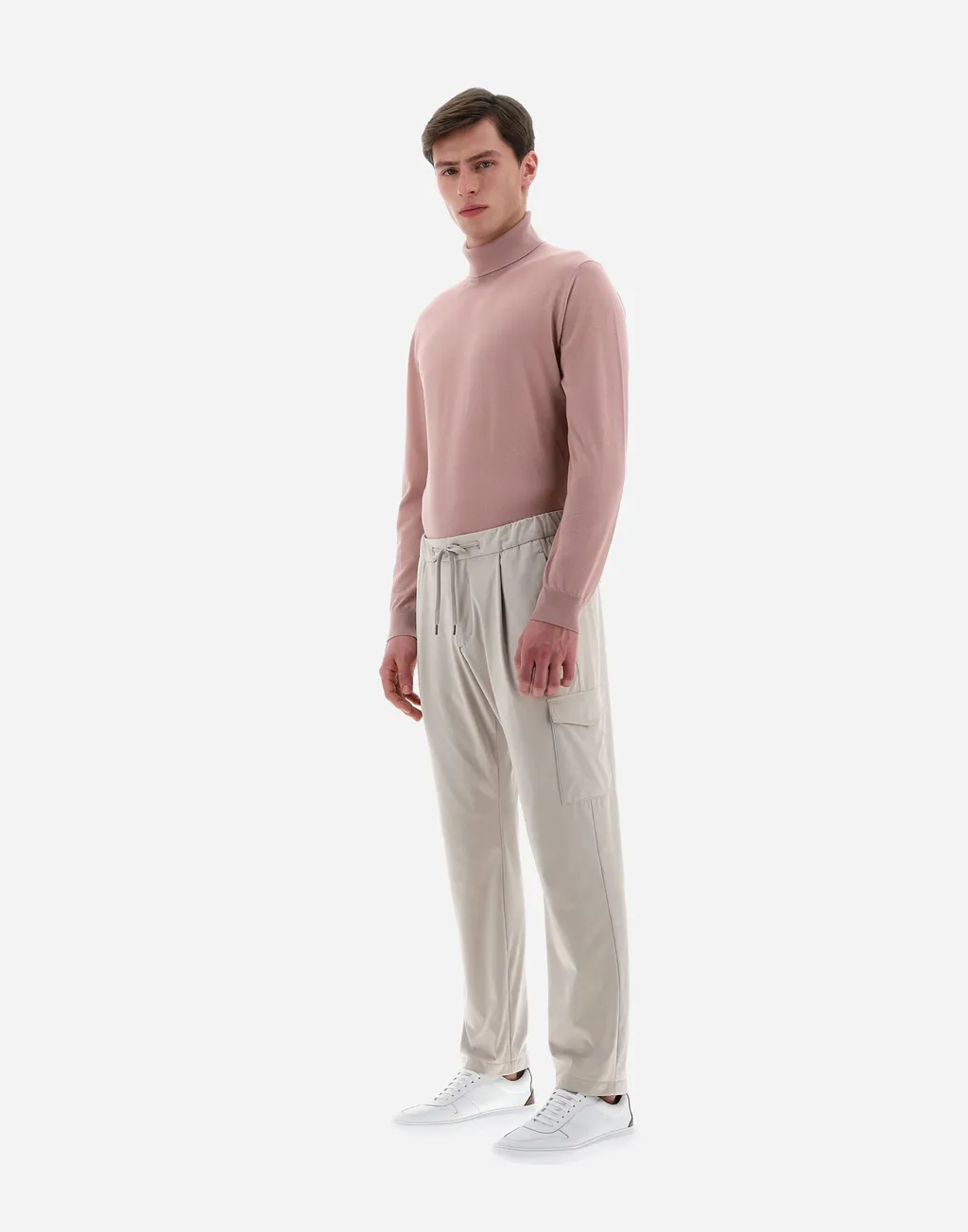 Drawstring Straight-Leg Trousers