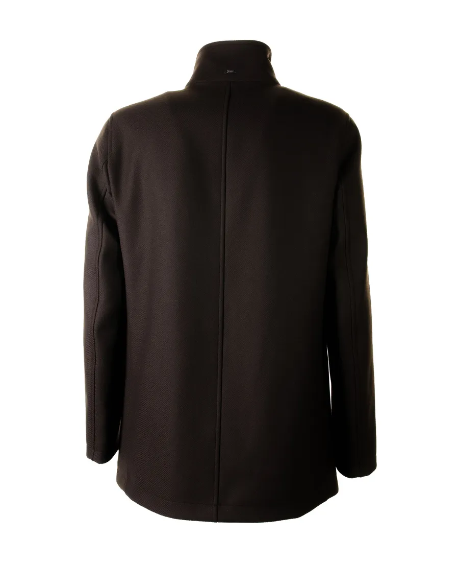Double-Breasted High Neck Jacket