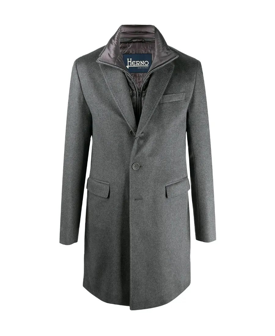 Single-Breasted Layered Coat