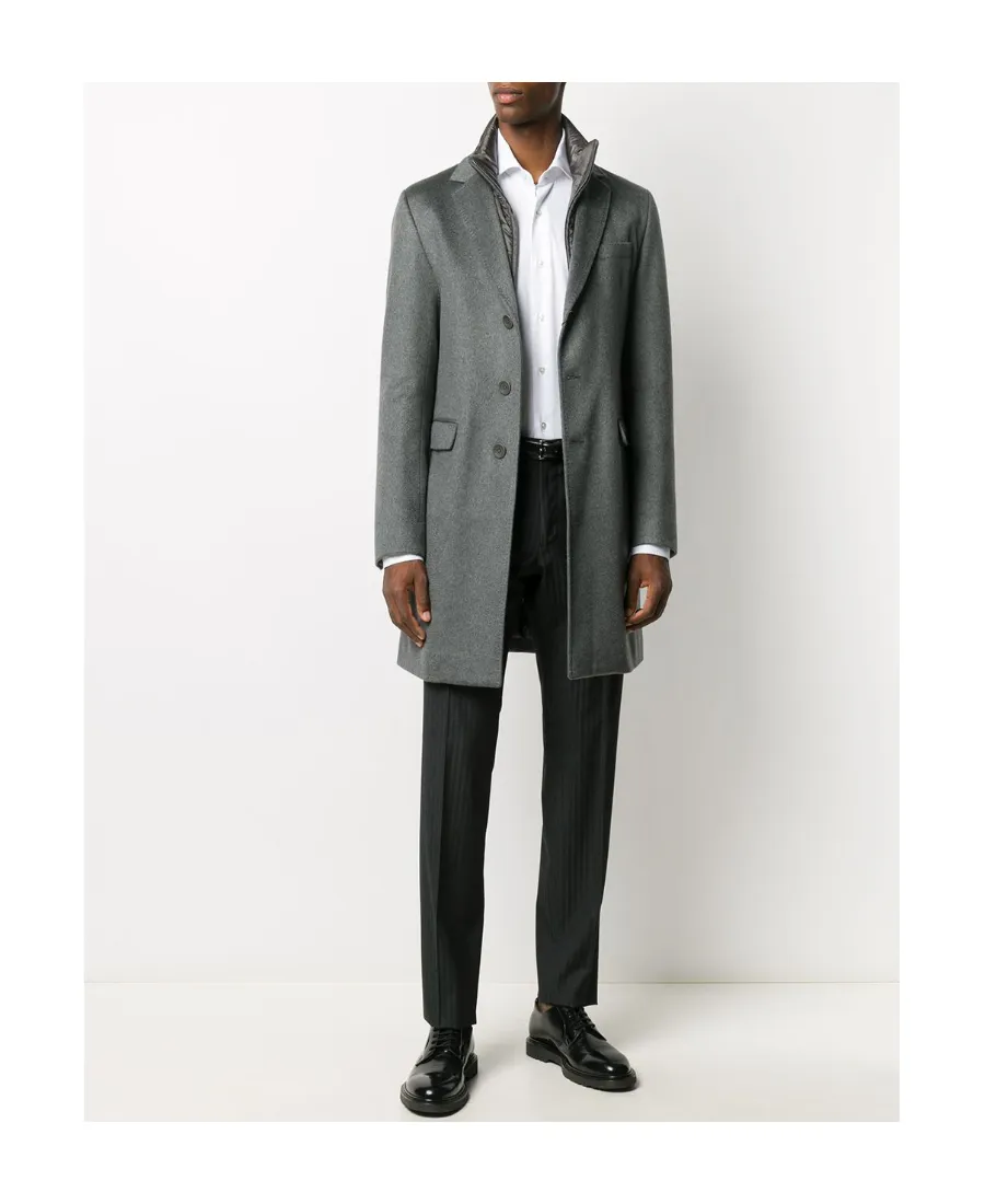 Single-Breasted Layered Coat