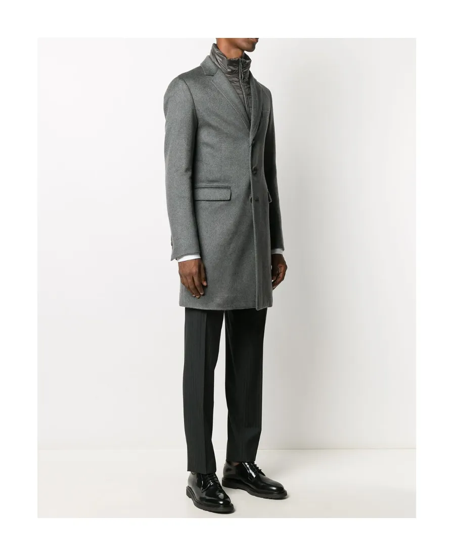 Single-Breasted Layered Coat