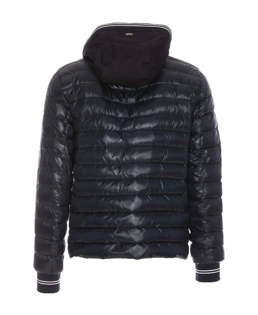 Drawstring Hooded Down Jacket