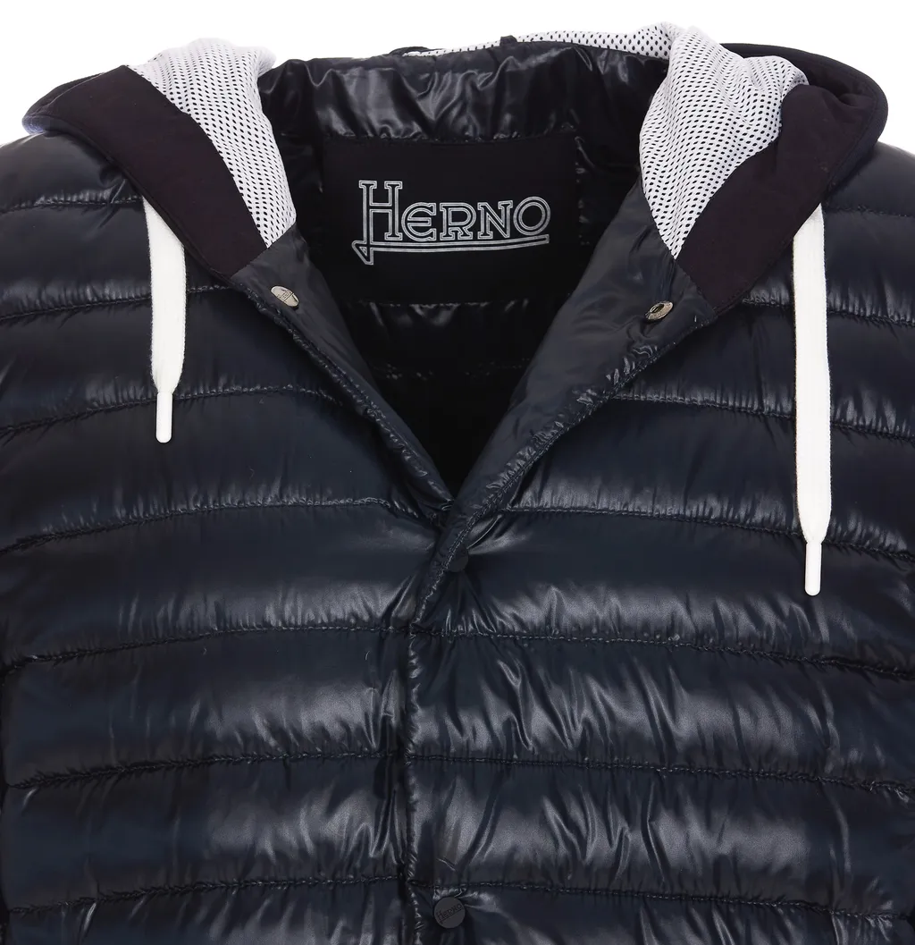 Drawstring Hooded Down Jacket