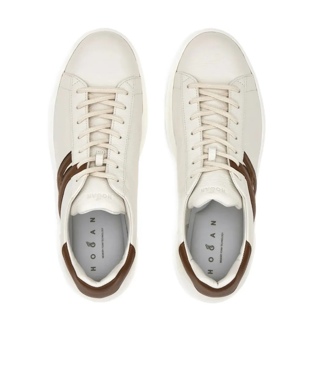 H580 Logo-Detail Leather Sneakers