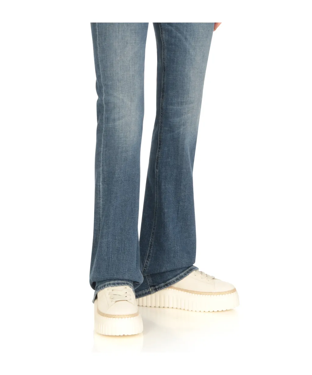 Round-Toe Platform Lace-Up Sneakers