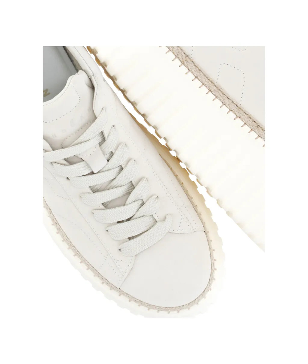 Round-Toe Platform Lace-Up Sneakers