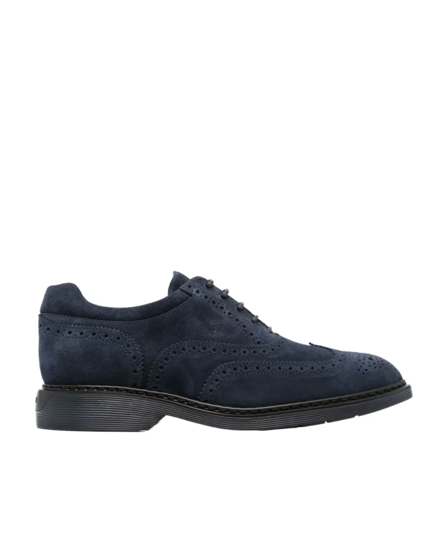 Lace-Up Almond-Toe Derbies