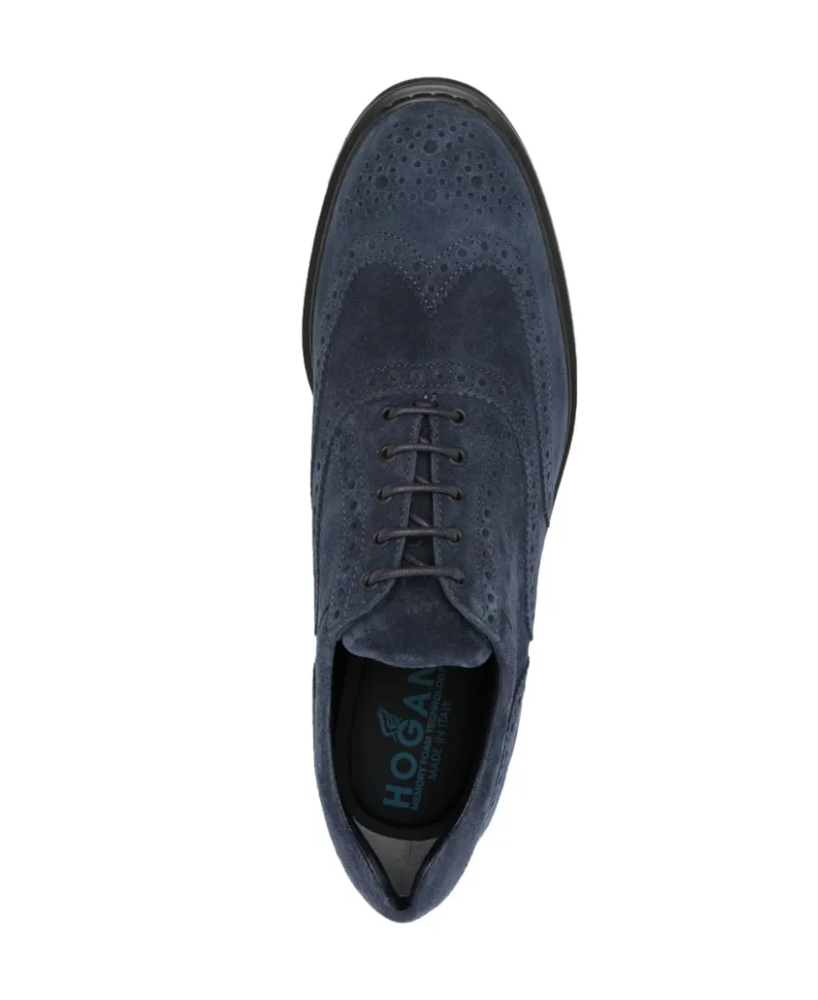 Lace-Up Almond-Toe Derbies