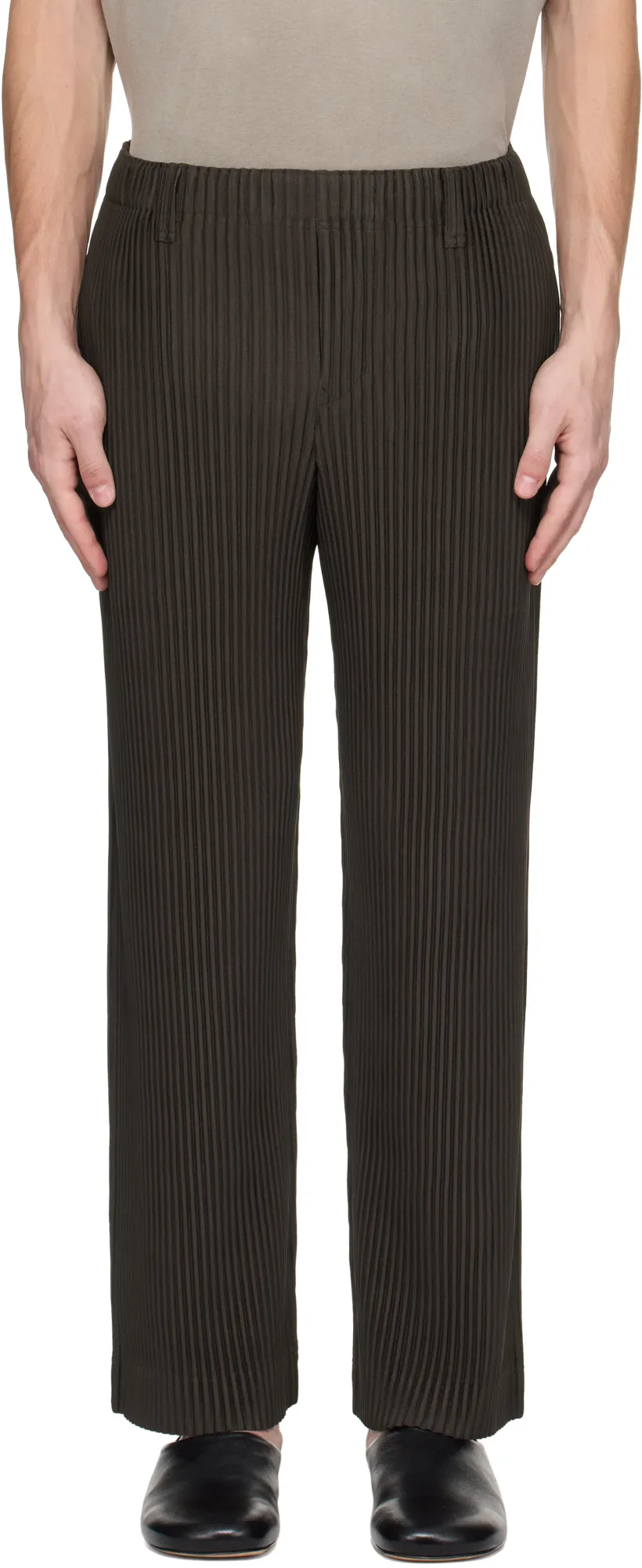 Pleated Wide-Leg Trousers