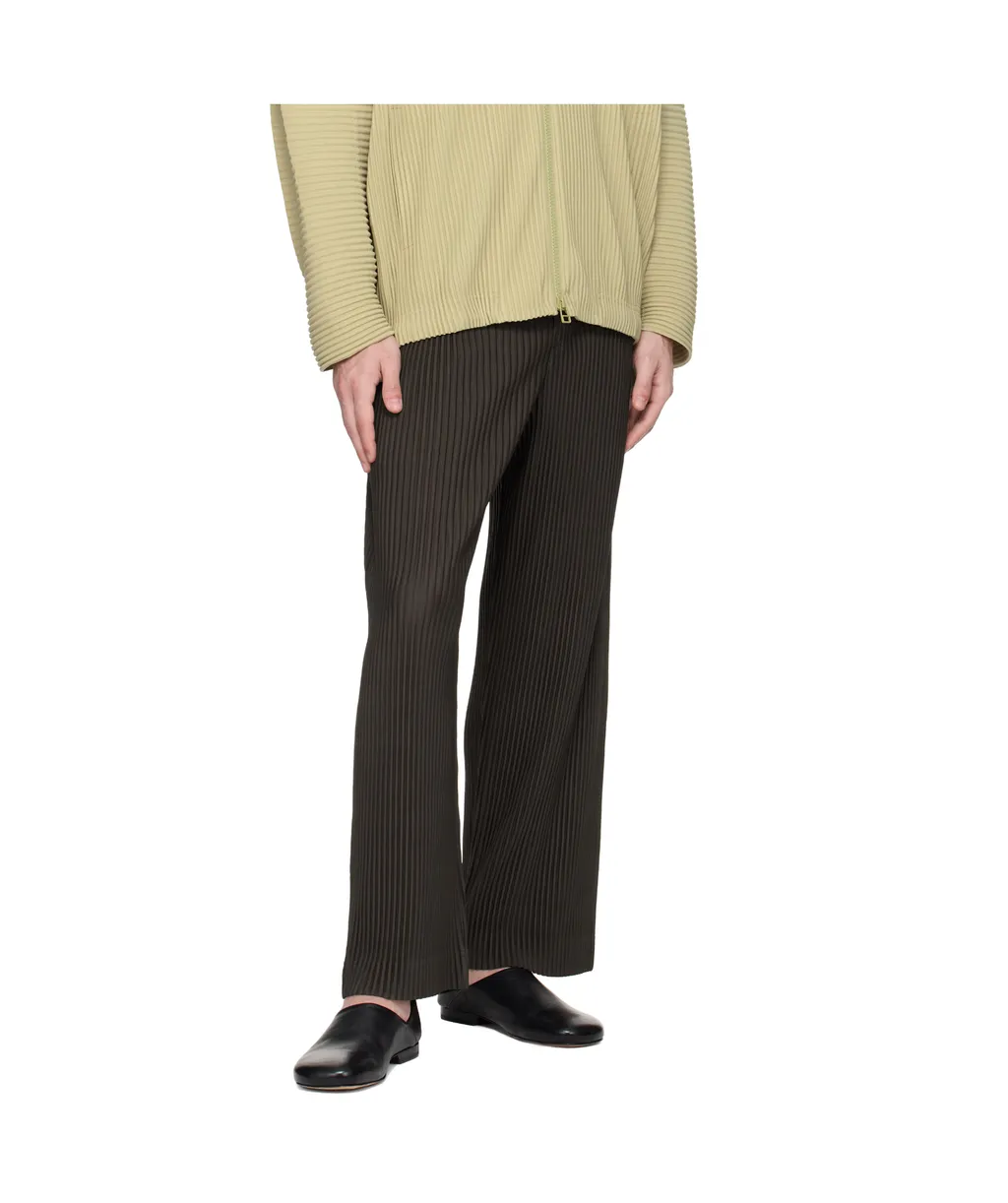 Pleated Wide-Leg Trousers