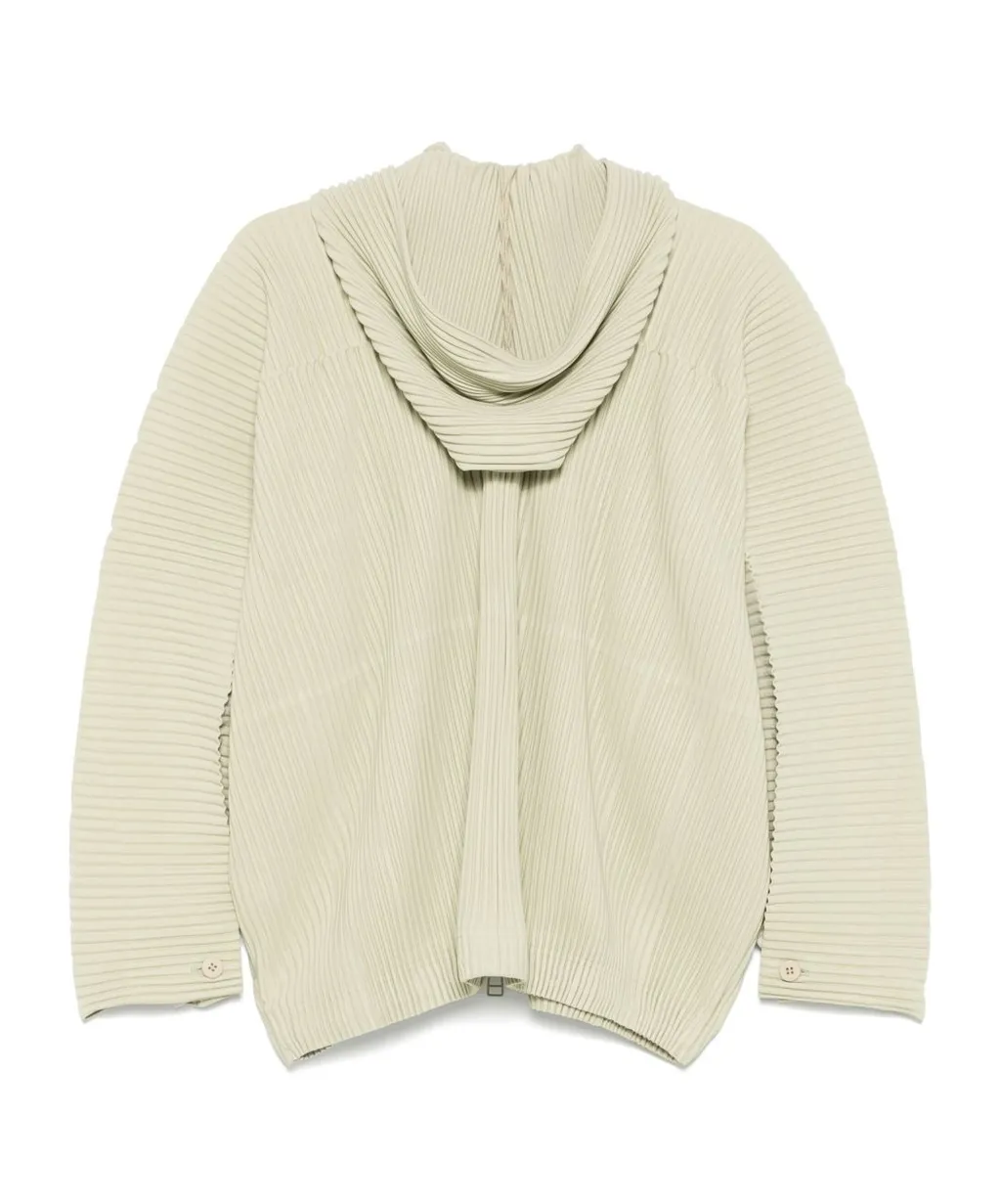 Plissé Hooded Jacket