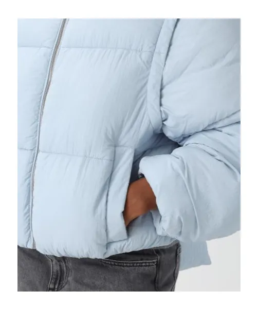 Water-Repellent Padded Jacket With Detachable Sleeves And Scarf