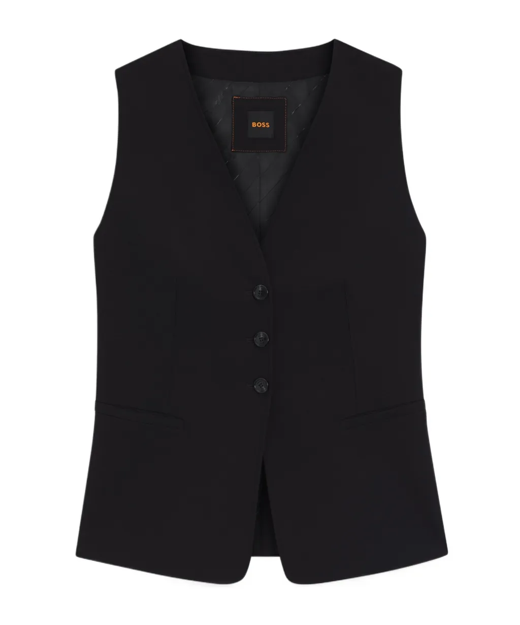 Button-Up V-Neck Waistcoat