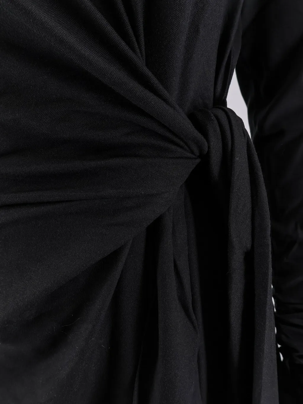 Knotted Waist Crewneck Dress