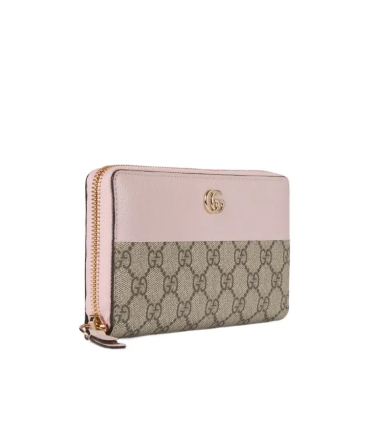 Gg Marmont Bi-Color Zip Around Wallet