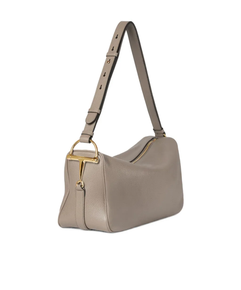 Half Horsebit Large Shoulder Bag