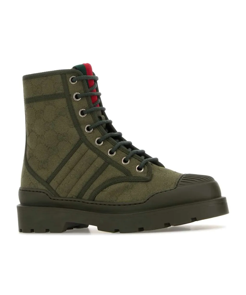 Gg Lace-Up Ankle Boots