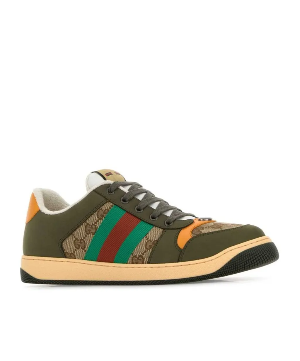 Web Detailed Lace-Up Sneakers