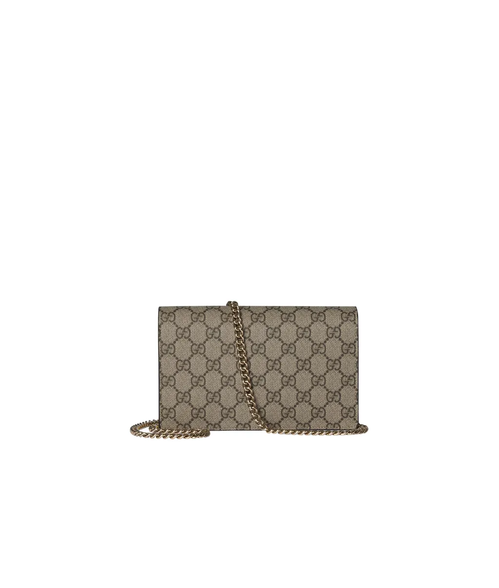 Gg Marmont Bi-Color Wallet On Chain