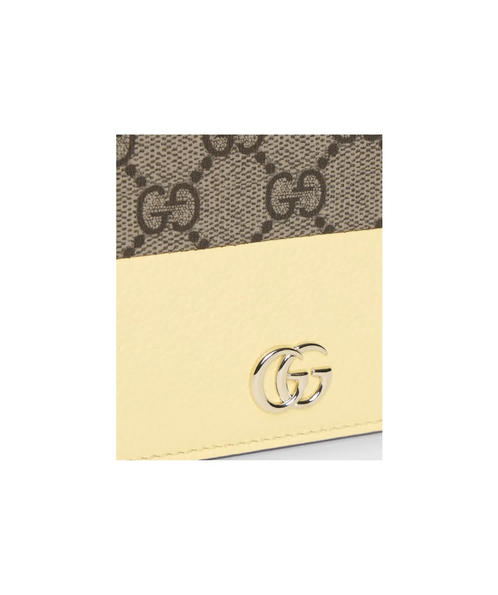 Gg Marmont Bi-Color Wallet On Chain