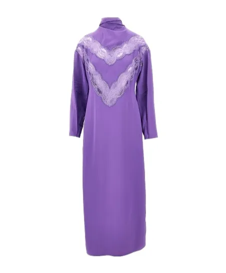 High-Neck Long-Sleeved Dress