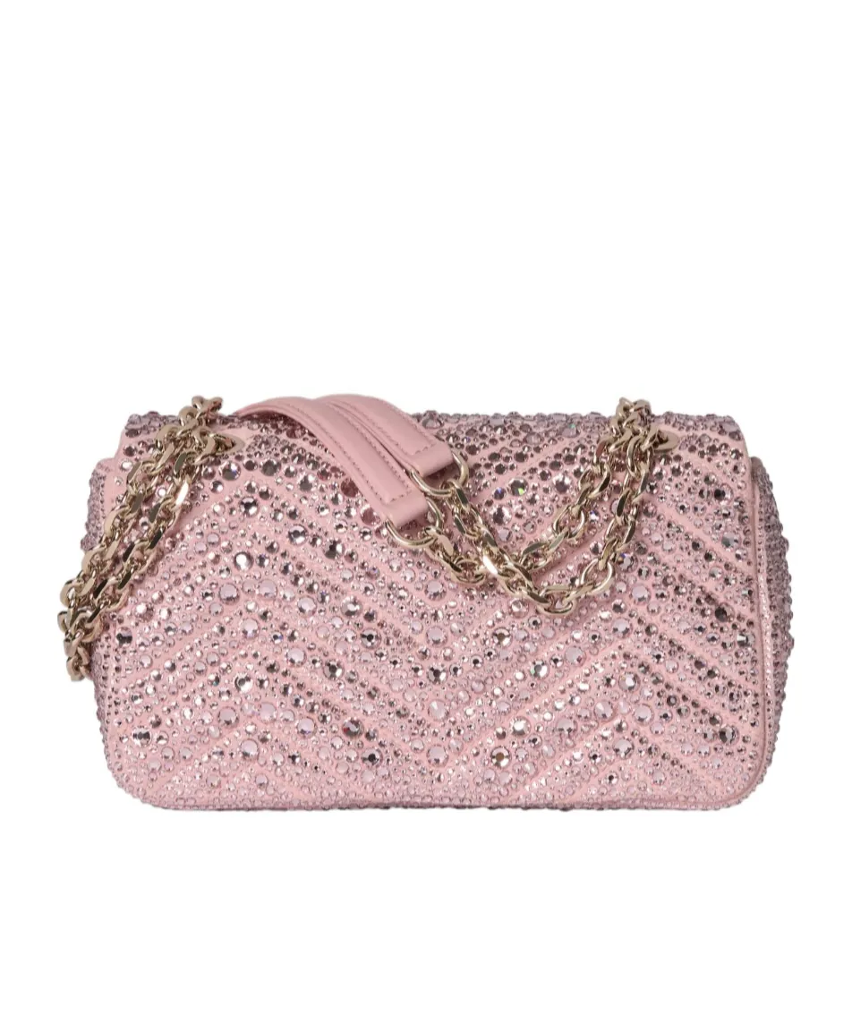 Gg Marmont Crystals Small Shoulder Bag