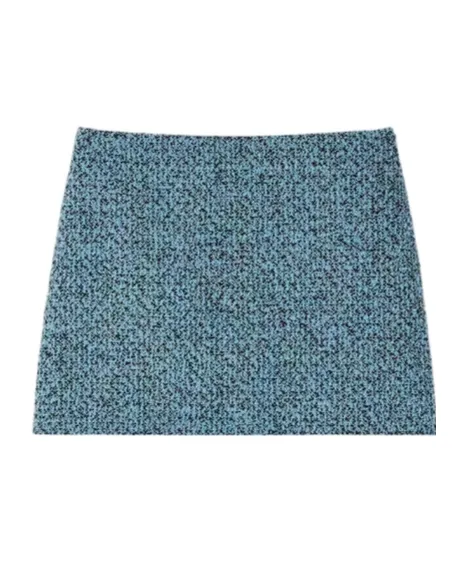 Wool Cotton Bouclé Mini Skirt