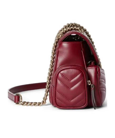 Gg Marmont Small Pocket Detailed Shoulder Bag