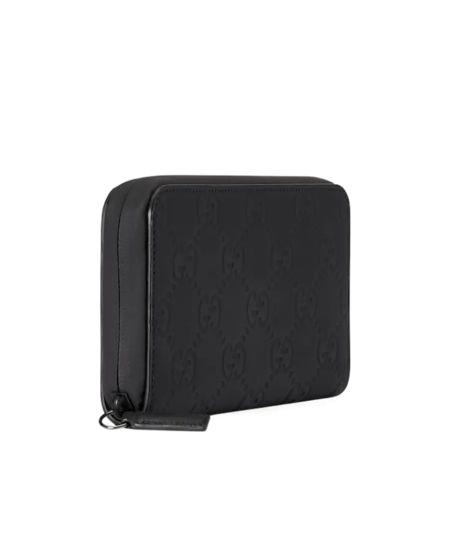 Gg Matte-Finish Leather Wallet