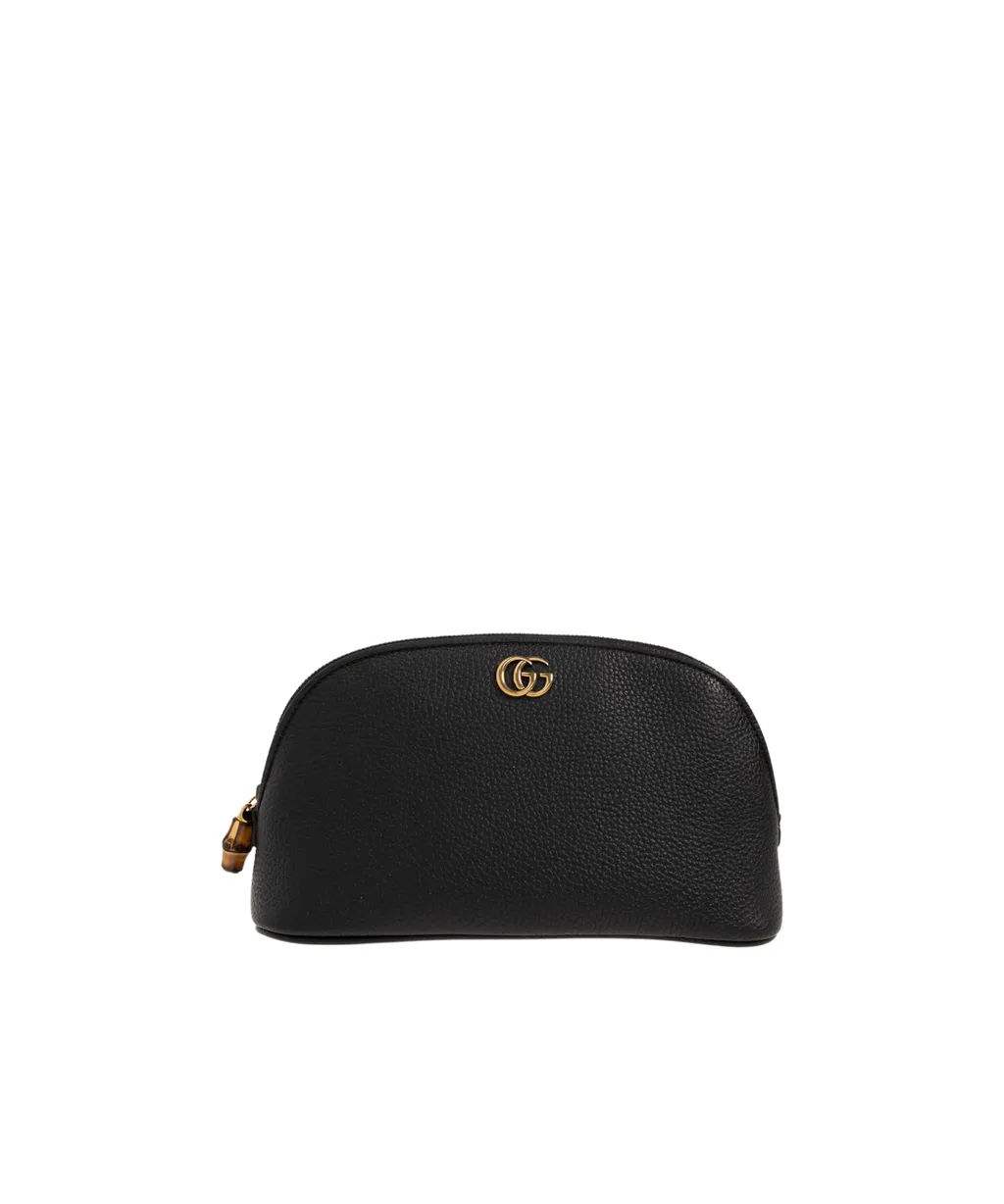 Logo Plaque Makeup Bag