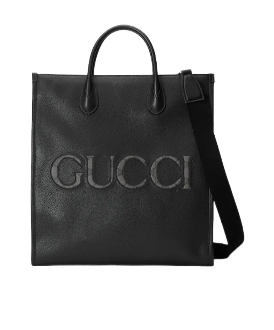 Gg Embossed Medium Tote Bag