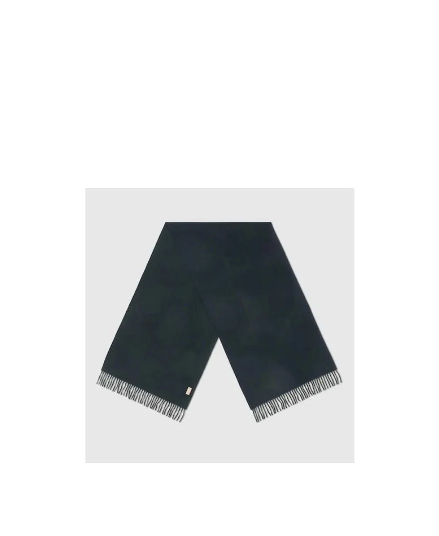 Gg Jacquard Fringed Scarf