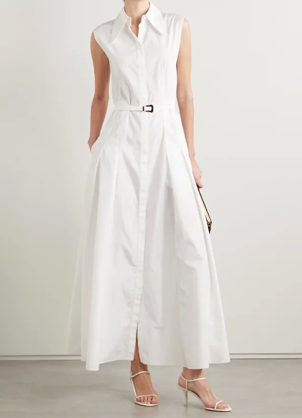 Sleeveless Belted Maxi Dress