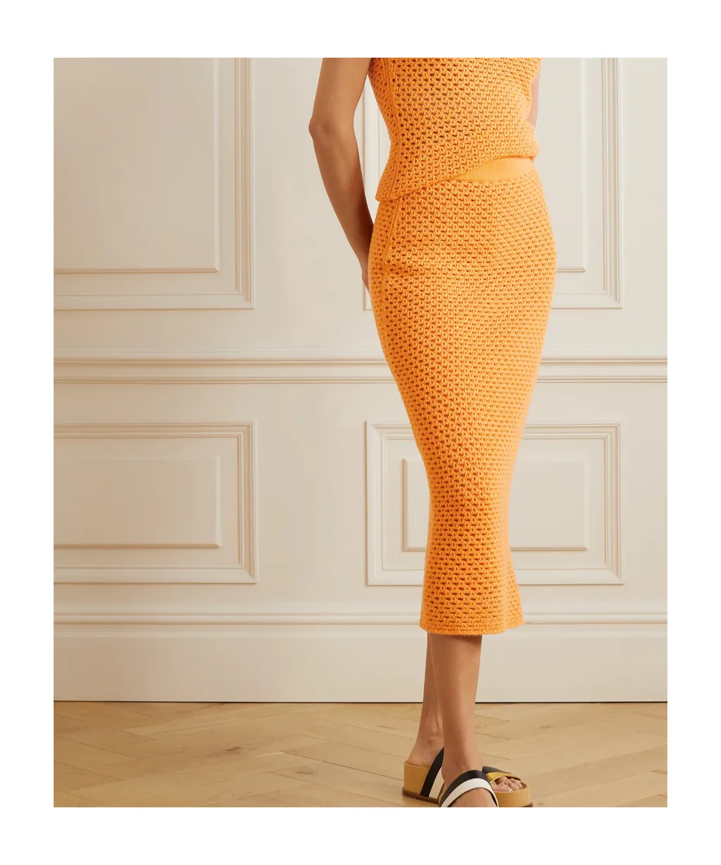 Tana Crocheted Midi Skirt