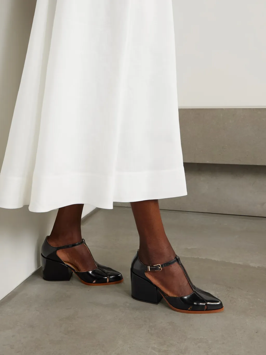 Chunky High Heel Pumps