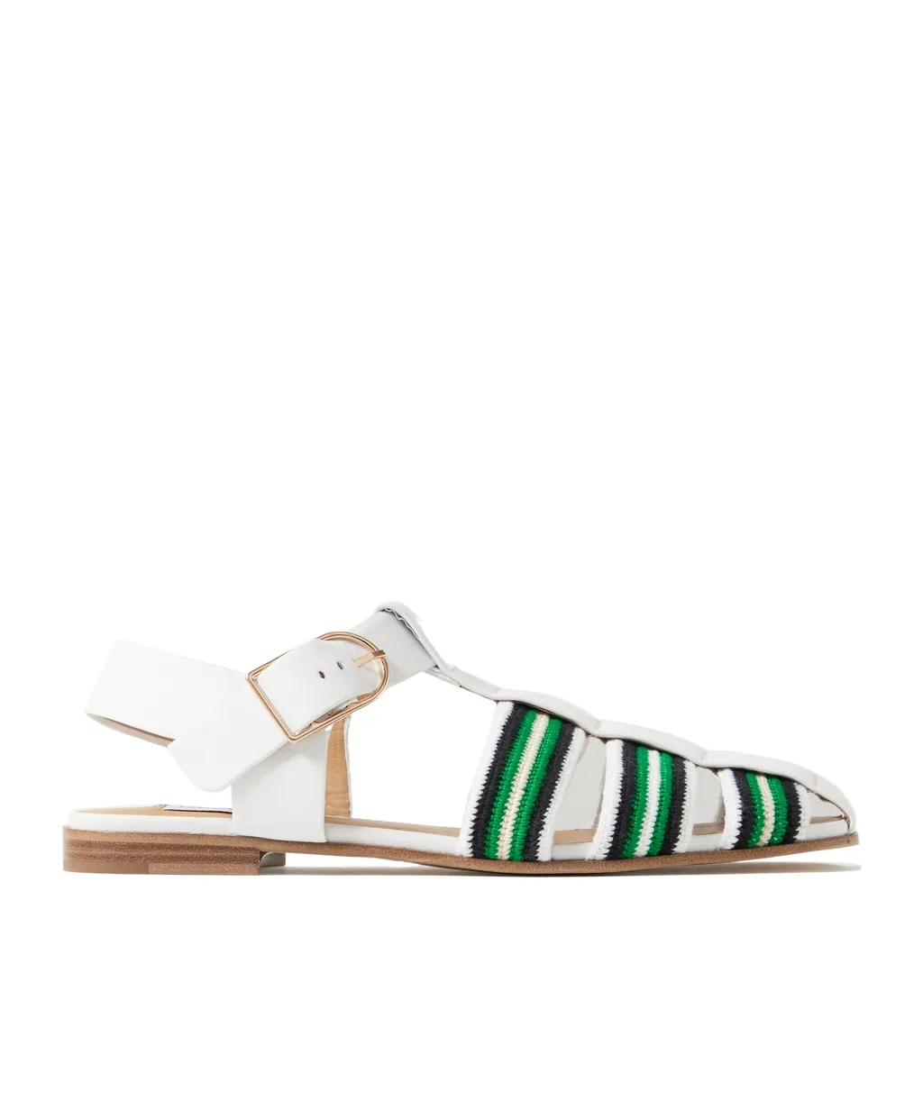 Striped Crochet Sandals