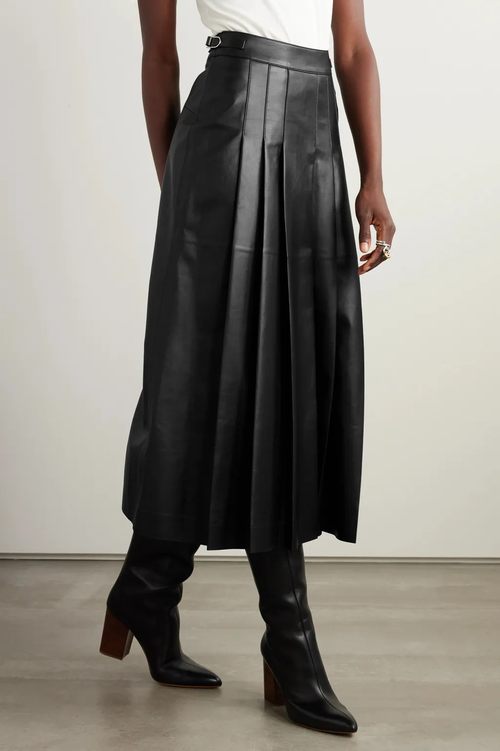 Pleated Midi Skirt