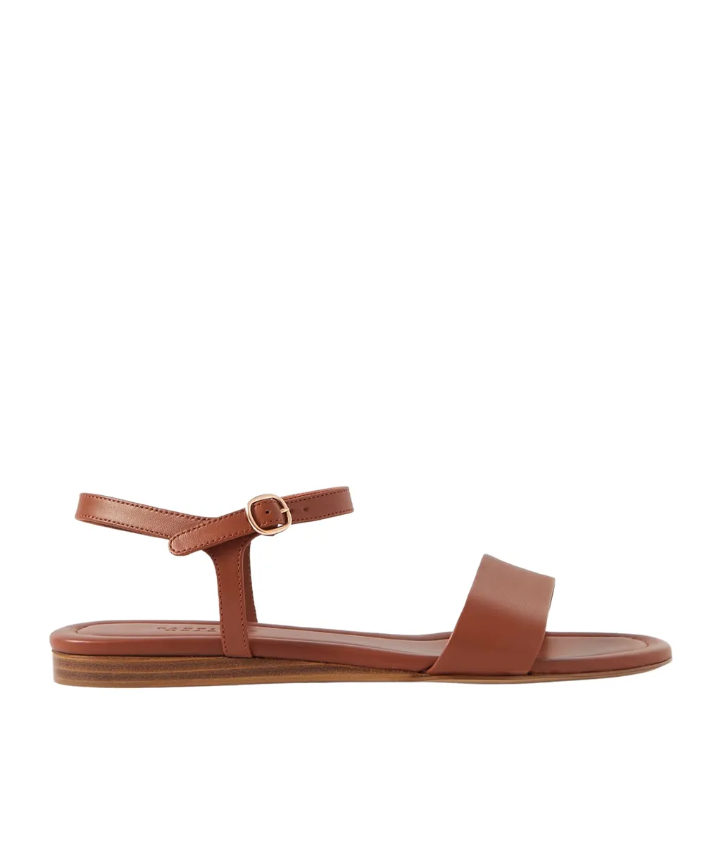 Round-Toe Flat Sandals