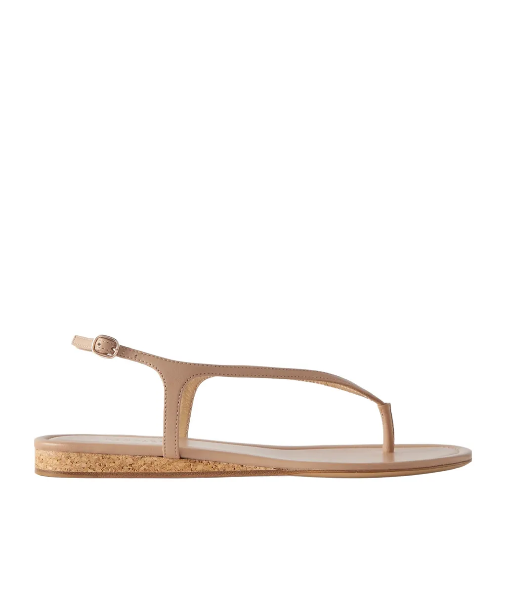 Round-Toe Flat Sandals