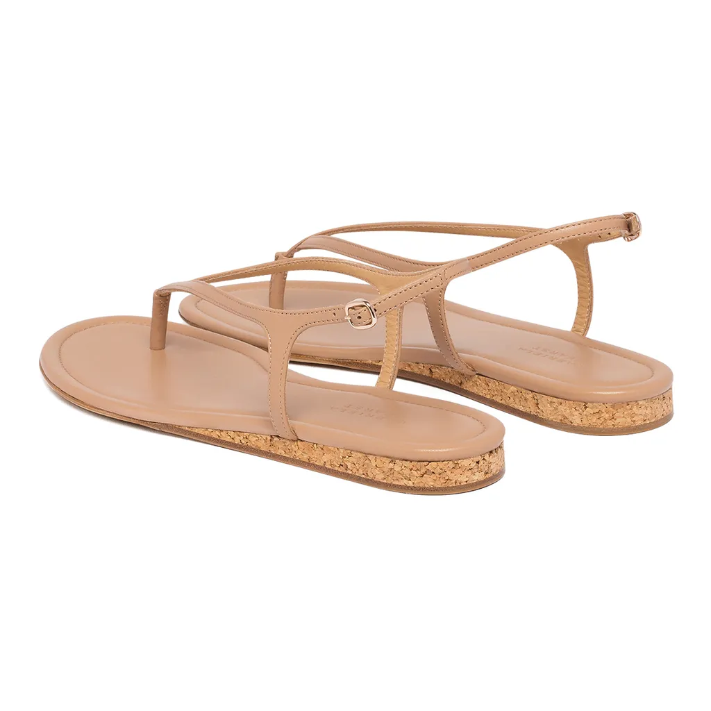 Round-Toe Flat Sandals