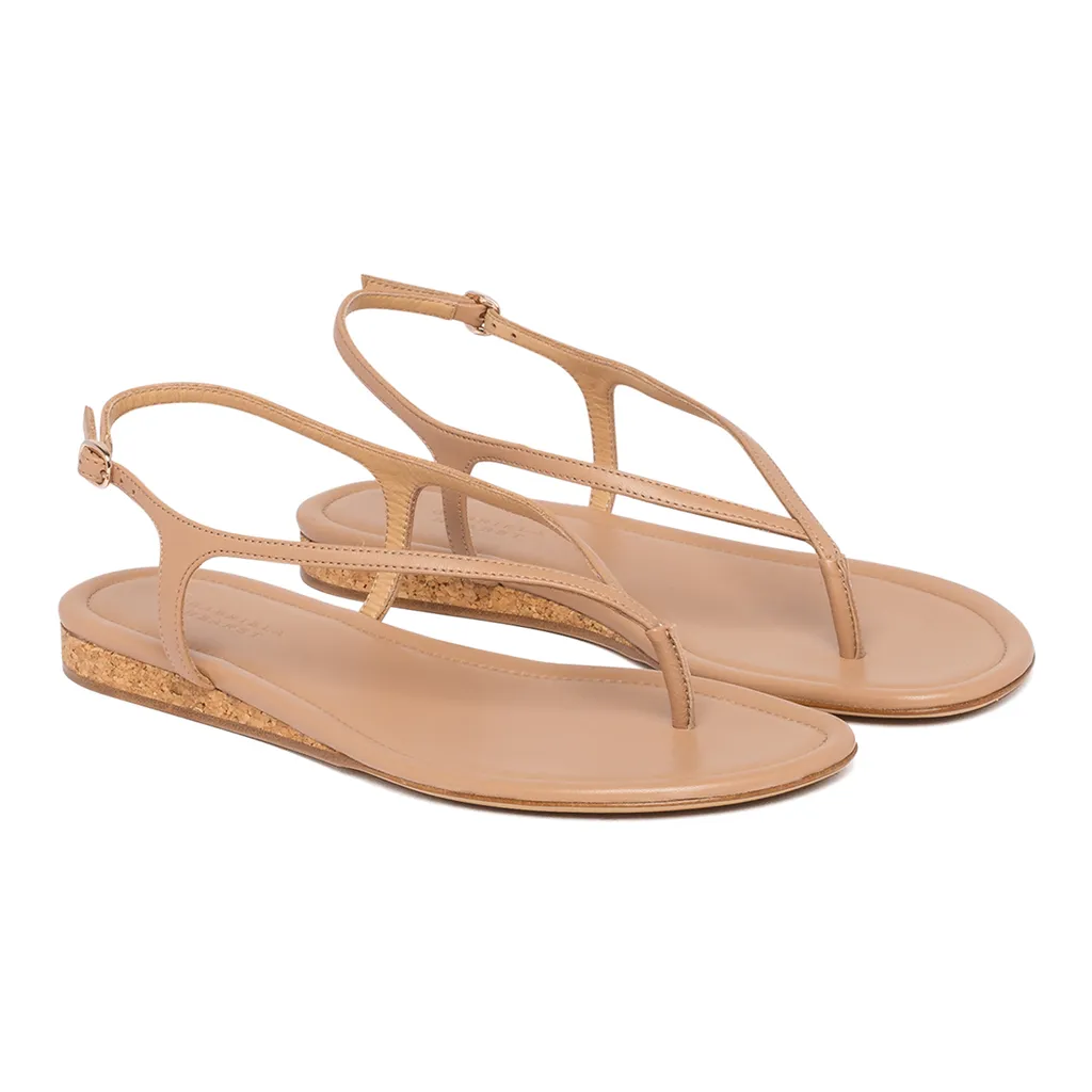 Round-Toe Flat Sandals