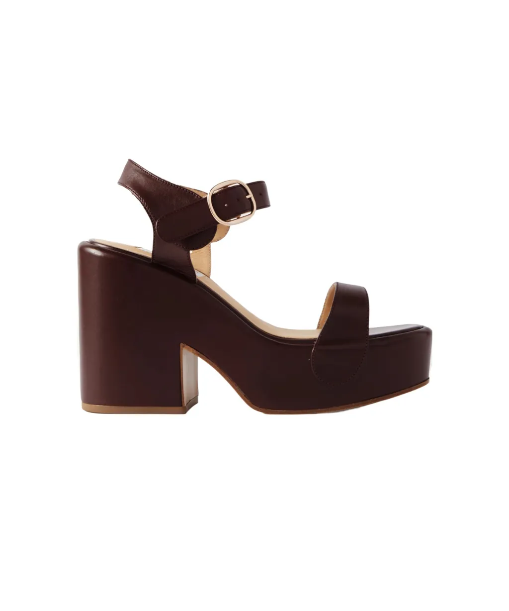 Round-Toe High-Heeled Sandals