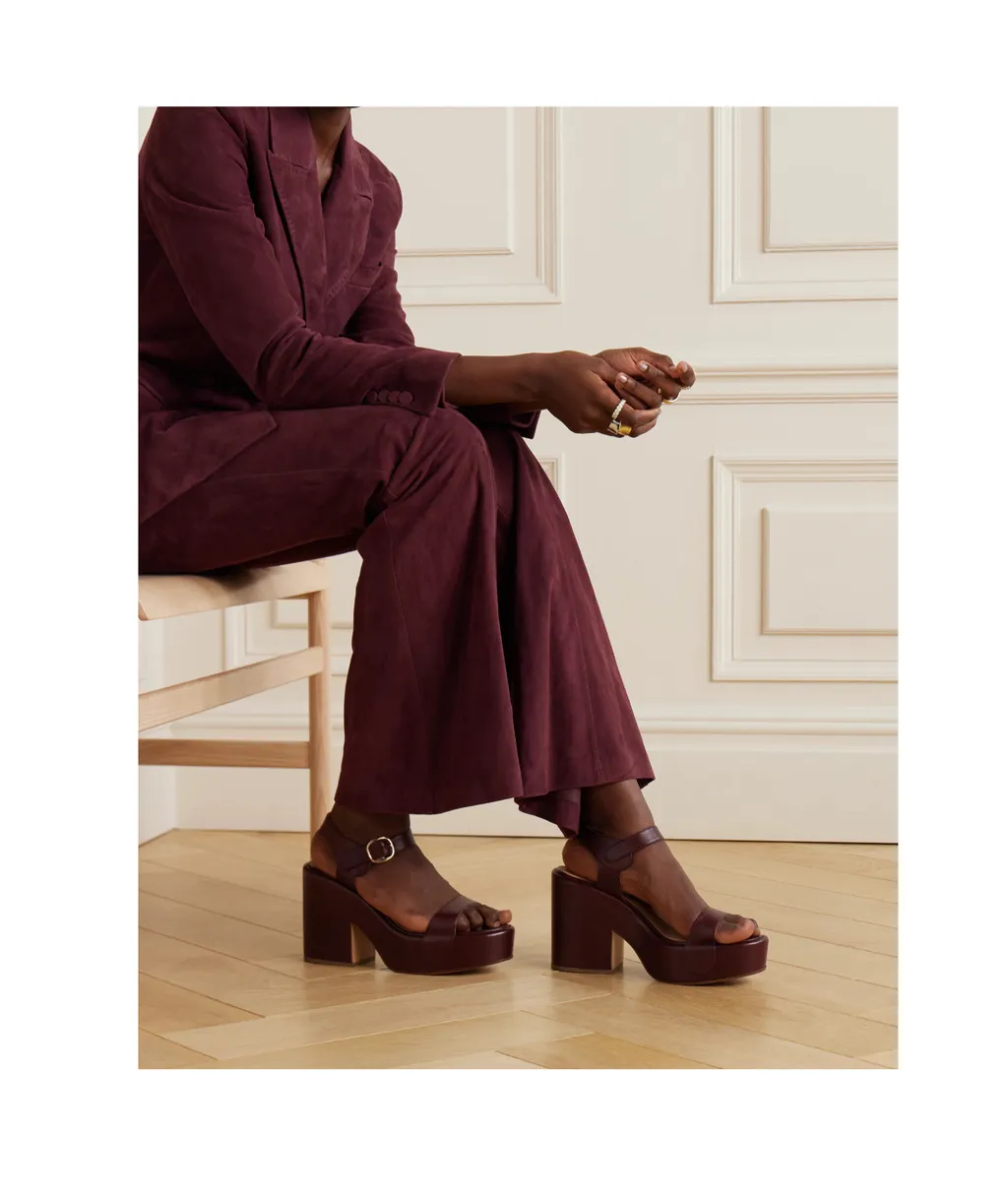 Round-Toe High-Heeled Sandals