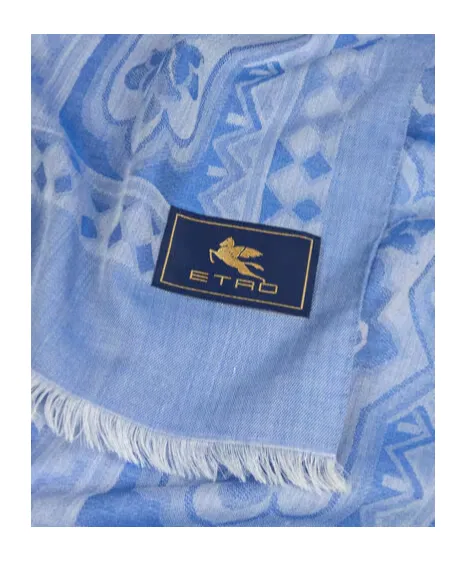 Silk-Blend Scarf With Geometric Motif