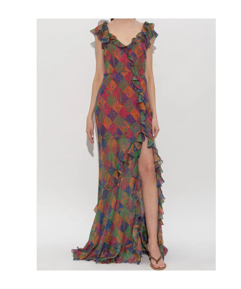 Paisley Printed Maxi Dress
