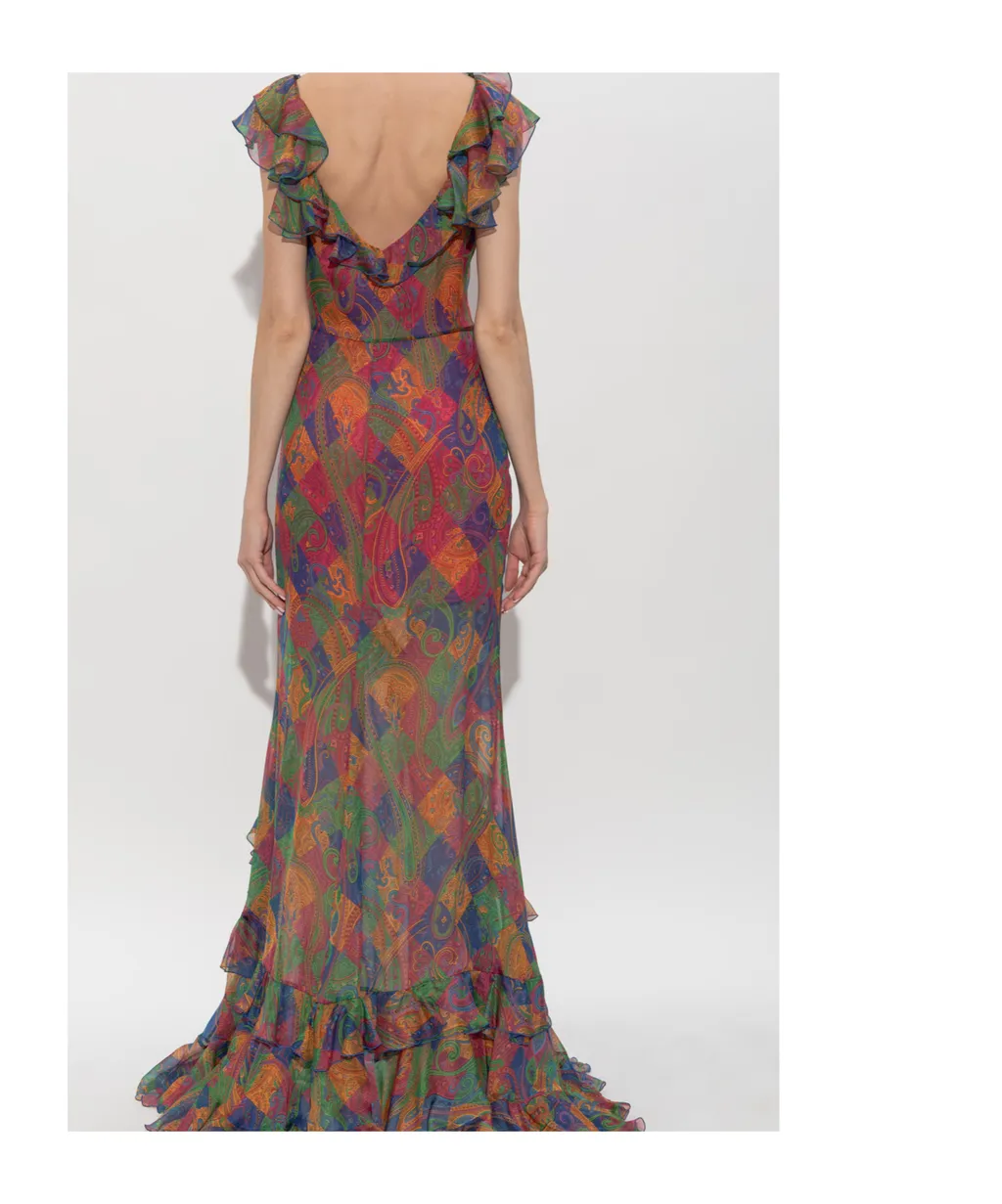 Paisley Printed Maxi Dress