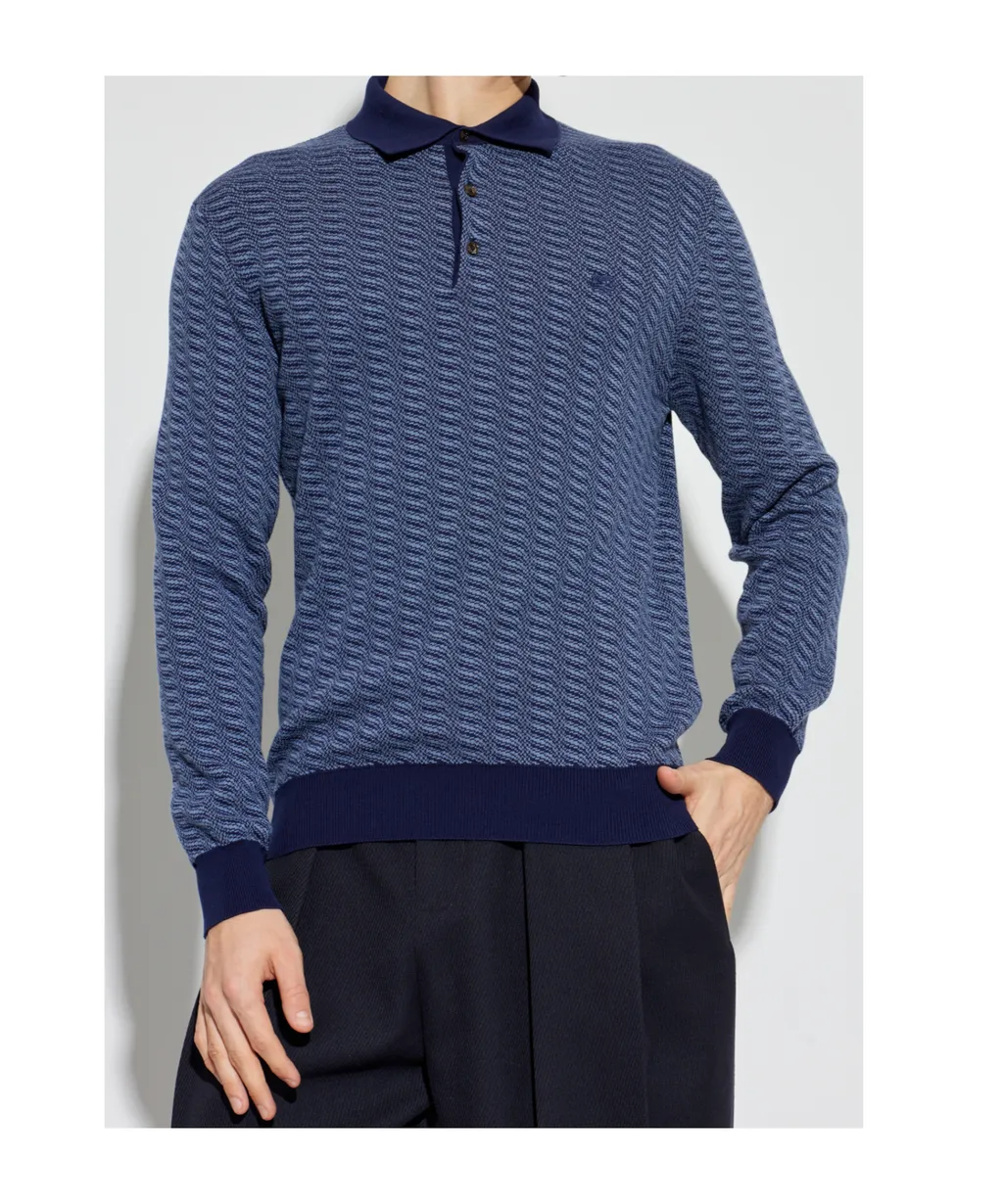 Pegaso Embroidered Knitted Polo Shirt