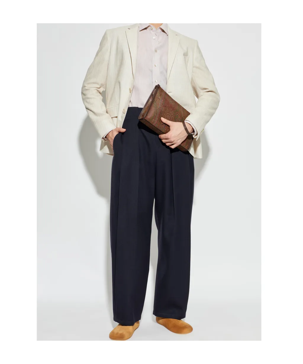Striped Single-Breasted Blazer